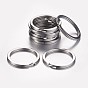 Tarnish Resistant 304 Stainless Steel Keychain Clasps, Split Key Rings