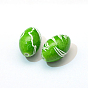 Spray Painted Drawbench Acrylic Beads, Rice, 14x10mm, Hole: 2mm, about 510pcs/500g