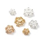 Колпачки для бусин из прозрачного кубического циркония из латуни, долговечный, стойки покрытие, цветок