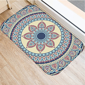 Round Mandala Pattern Decorative Carpet Kitchen Mat Living Room Floor Mat Home Soft Upholstered Door Mat