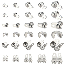 200 шт. 5 размер 304 наконечники из нержавеющей стали, Калотте заканчивается, крышка раскладушки