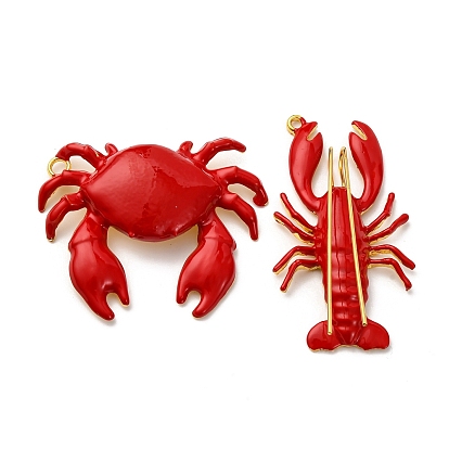 Подвески из эмали и сплава, золотые