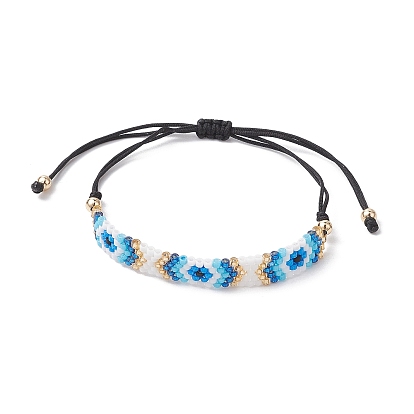 Регулируемые стеклянные бусины, плетеные браслеты из бисера в виде глаз