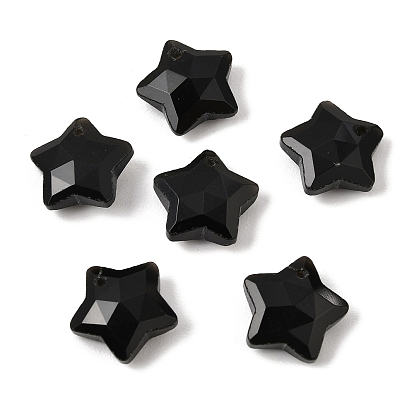 Gemstone Pendants, Faceted Star Charms