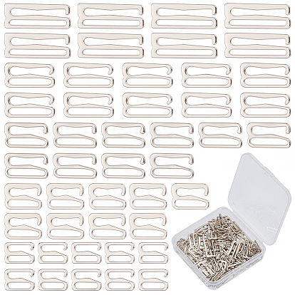 100шт 5 стили сплав нижнее белье ремень регулировка пряжки, обруч для ползунка бюстгальтера, 9 -образные