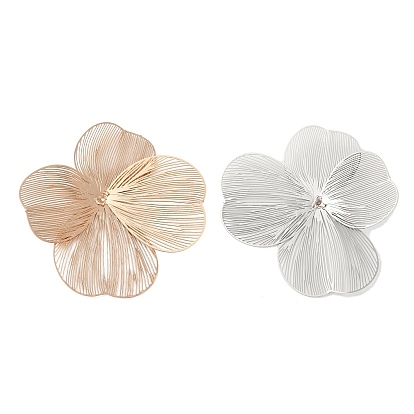 Шапочки и конусы для бусин, латунные, гравированные металлические украшения, без кадмия, без никеля и без свинца, цветок