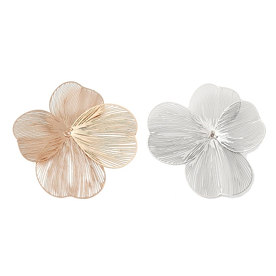 Шапочки и конусы для бусин, латунные, гравированные металлические украшения, без кадмия, без никеля и без свинца, цветок