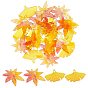 24Pcs 2 Styles Transparent Resin Pendants, Leaf