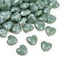 Two-tone Opaque Acrylic Beads, Heart, Dark Blue