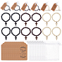 24шт. браслеты с подвесками в виде деревянных крестиков, круглые браслеты из бусин стрейч, с 24шт. подарочные бирки из крафт-бумаги, 24 подарочные пакеты из органзы