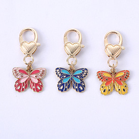 Alloy Enemal Butterfly Pendant Decoration, for Car Key Bag Charms Accessories