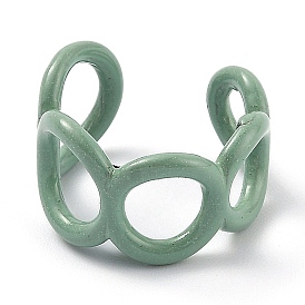 Alloy Enamel Cuff Rings, Open Rings, Round Ring