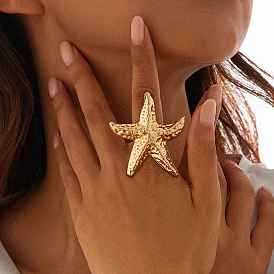 Starfish Alloy Adjustable Rings for Women