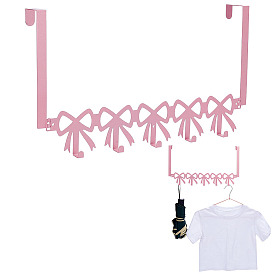Iron Bowknot Wall Hook Set, Decorative 5-Hook Rack with Mounting Hardware for Coat Hat