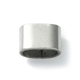 201 charmes de glissière en acier inoxydable / perles coulissantes, pour la fabrication de bracelets en cuir, ovale