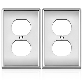 ABS Plastic Receptacle Outlet Wall Plate, Duplex Electrical Outlet Cover, Rectangle