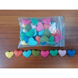 40Pcs 8 Colors Resin Cabochons, DIY for Earrings & Bobby pin Accessories, Heart