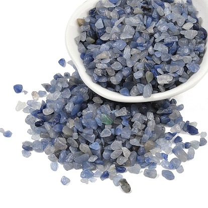 Натуральные окрашенные и подвергнутые термической обработке бусины из синего авантюрина, бусины без отверстий , чип