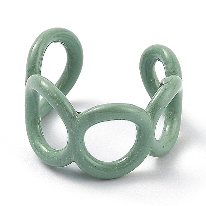 Alloy Enamel Cuff Rings, Open Rings, Round Ring