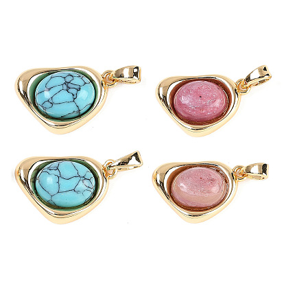 Драгоценный камень подвески, латунь сердце прелести