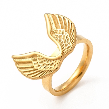 Ion Plating(IP) 304 Stainless Steel Ring, Wing