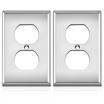 ABS Plastic Receptacle Outlet Wall Plate, Duplex Electrical Outlet Cover, Rectangle