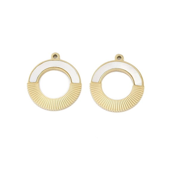 Природные подвески оболочки, ионное покрытие (ip) 304 подвески-кольца из нержавеющей стали, ручная полировка