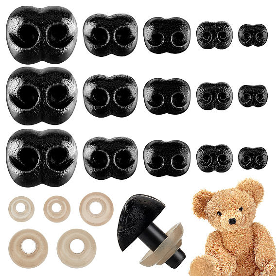 Пластиковые защитные носики, ремесленный нос, с шайбами для кукольных глаз, для поделок куклы игрушки кукольные плюшевые животные изготовление