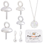 40Pcs 4 Styles 304 Stainless Steel Cup Pearl Peg Bails Pin Pendants, For Half Drilled Beads