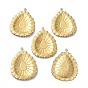 Brass Pendants, DIY Accessories, for Bracelets, Earrings, Necklaces, Teardrop with Flower