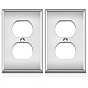ABS Plastic Receptacle Outlet Wall Plate, Duplex Electrical Outlet Cover, Rectangle