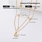 Elegant 304 Stainless Steel Butterfly Pendant Double Layer Necklaces for Women