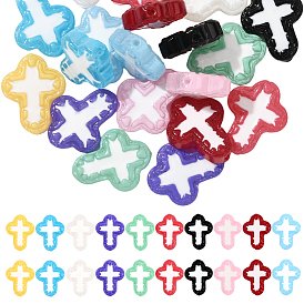 20 шт. 10 цвета окрашенные стеклянные бусины эмалевые бусины, бусины ручной работы, крестик