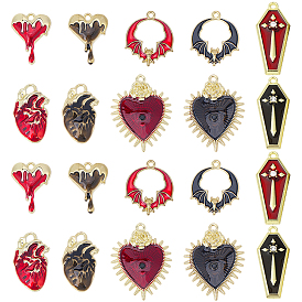 20шт. 10 стиль готический кулон с эмалью, Подвески из сплава