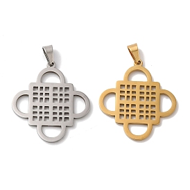 304 Stainless Steel Pendants, Laser Cut, Adinkra Symbol Charm