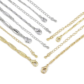 Rack Plating Brass Oval Link Chain Necklaces for Women, Long-Lasting Plated, Lead Free & Cadmium Free