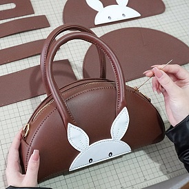 Набор для изготовления сумки с кроликом своими руками, включая аксессуары для сумок из воловьей кожи