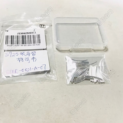 16pcs tube 925 perles en argent sterling