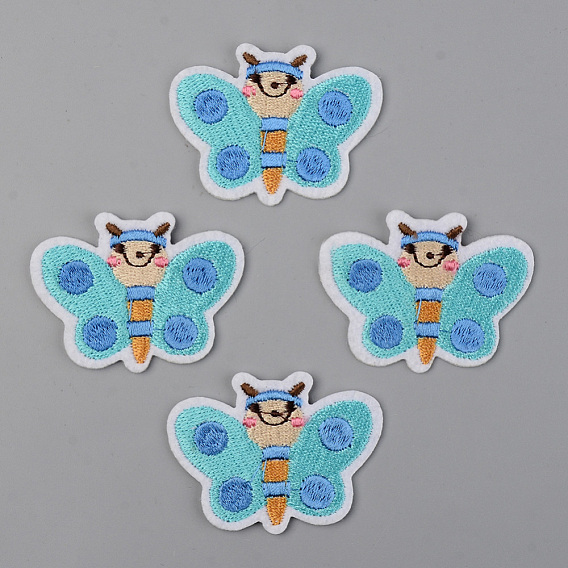 Computerized Embroidery Cloth Iron on/Sew on Patches, Appliques, Costume Accessories, Butterfly