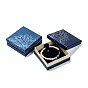 Cardboard Jewelry Bracelet Boxes, Velours inside, 90x90x34mm