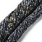 Нитки бусины из натурального ляписа-лазури, граненые круглые