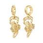 Европейские подвески-подвески в виде скорпиона из латуни, Подвески с большими отверстиями, без свинца и без кадмия, долговечный, стойки покрытие