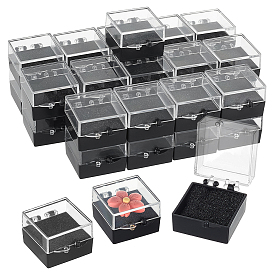 32 шт. квадратных пластиковых презентационных коробок для хранения и демонстрации значков, с пеной