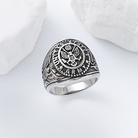 304 Кольца из нержавеющей стали для мужчин, армейские, производства США, перстни-печатки