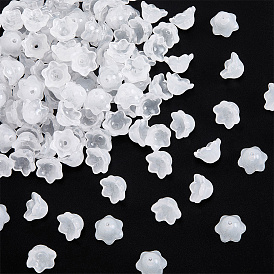 150 шт. прозрачных стеклянных колпачков, окрашенных распылением, цветок