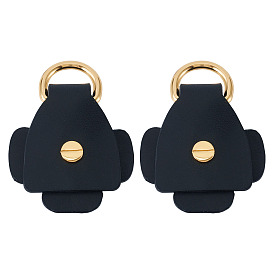 Цветочные застежки из коровьей кожи, с металлическими D-образными кольцами, золотые