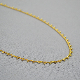 Elegant Brass Gold-plated Necklace - Minimalist, Versatile, Chic, Delicate, Sophisticated.