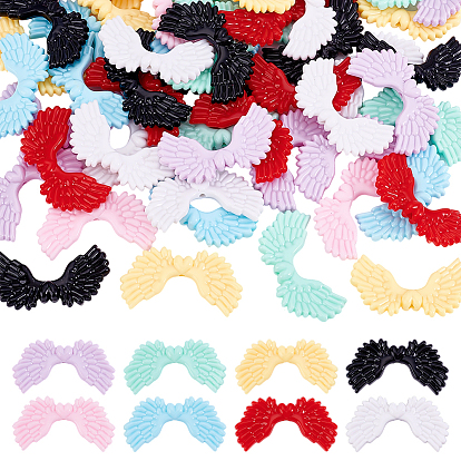 64 шт 8 цвета непрозрачные акриловые бусины, крылья