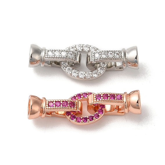 Стоечное покрытие овальное латунное микропаве из кубического циркония с застежкой, долговечный, без свинца и без кадмия