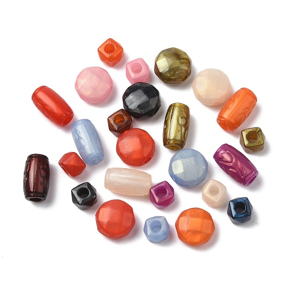 Акриловые бусины из платиск, граненые